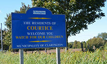 Photo of a City Sign in Courtice, Ontario