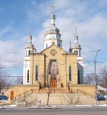 A photo of a church in Long Branch, Ontario