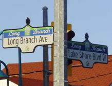 A photo of a Long Branch, Ontario street sign