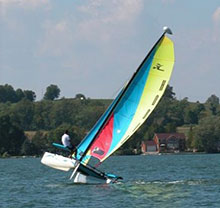 Photo of a man sailing in Selwyn, Ontario