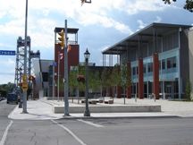 A photo of a Civic Square in Welland, Ontario