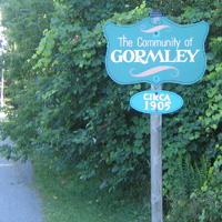 A Photo of a Sign in Gormley, Ontario