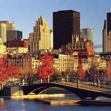A photo of the downtown Montreal, Quebec