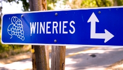 Photo of a Winery Route sign