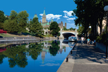A photo of the Rideau Canal in Ottawa, Ontario
