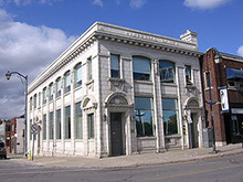 Former bank building on West Street in Port Colborne