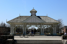 A photo of a Millenium Bandstand in Unionville, Ontario