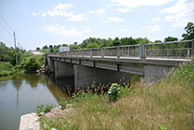 Photo of a bridge crossing the Conestogo River in Wellesley, Ontario