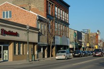 A Photo of the downtown in Woodstock, Ontario
